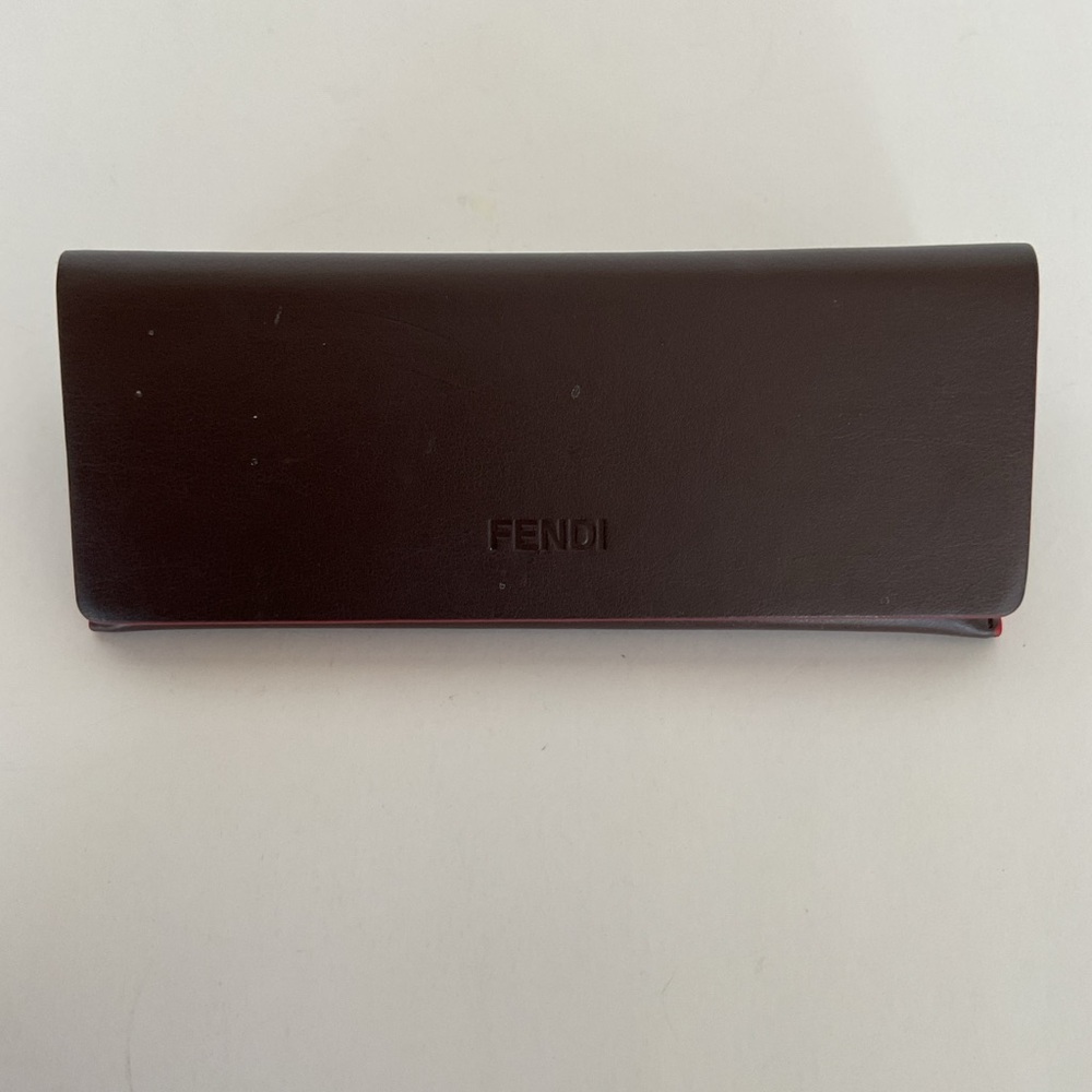 Fendi Brown Glasses Case Sleek Leather Design